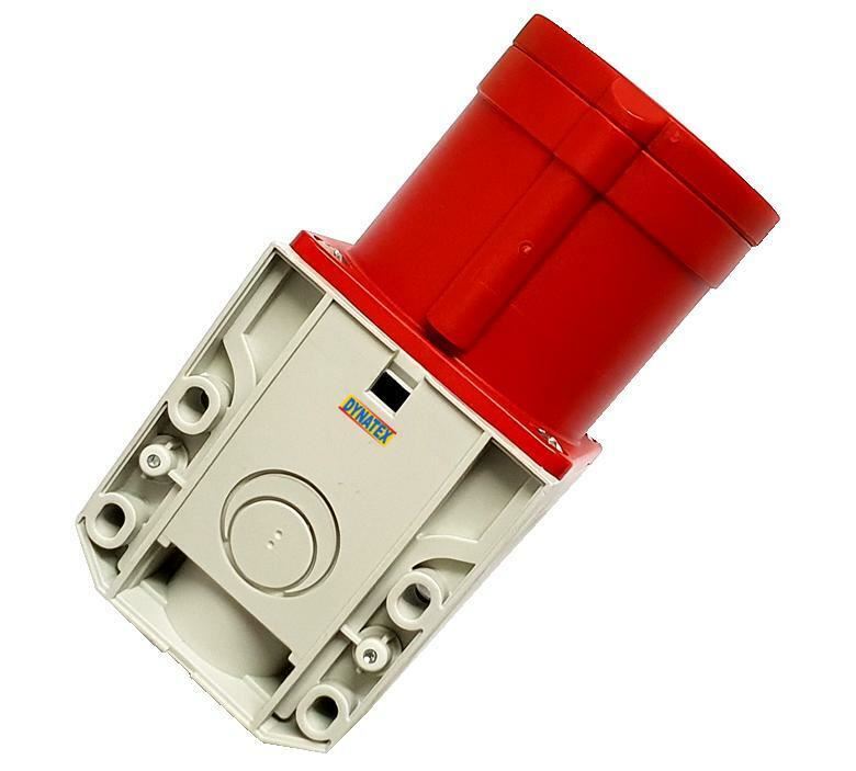 415v 32 Amp 5 Pin Plug & Panel Socket Red Garage Workshop 3 Phase IP44 Ceeform