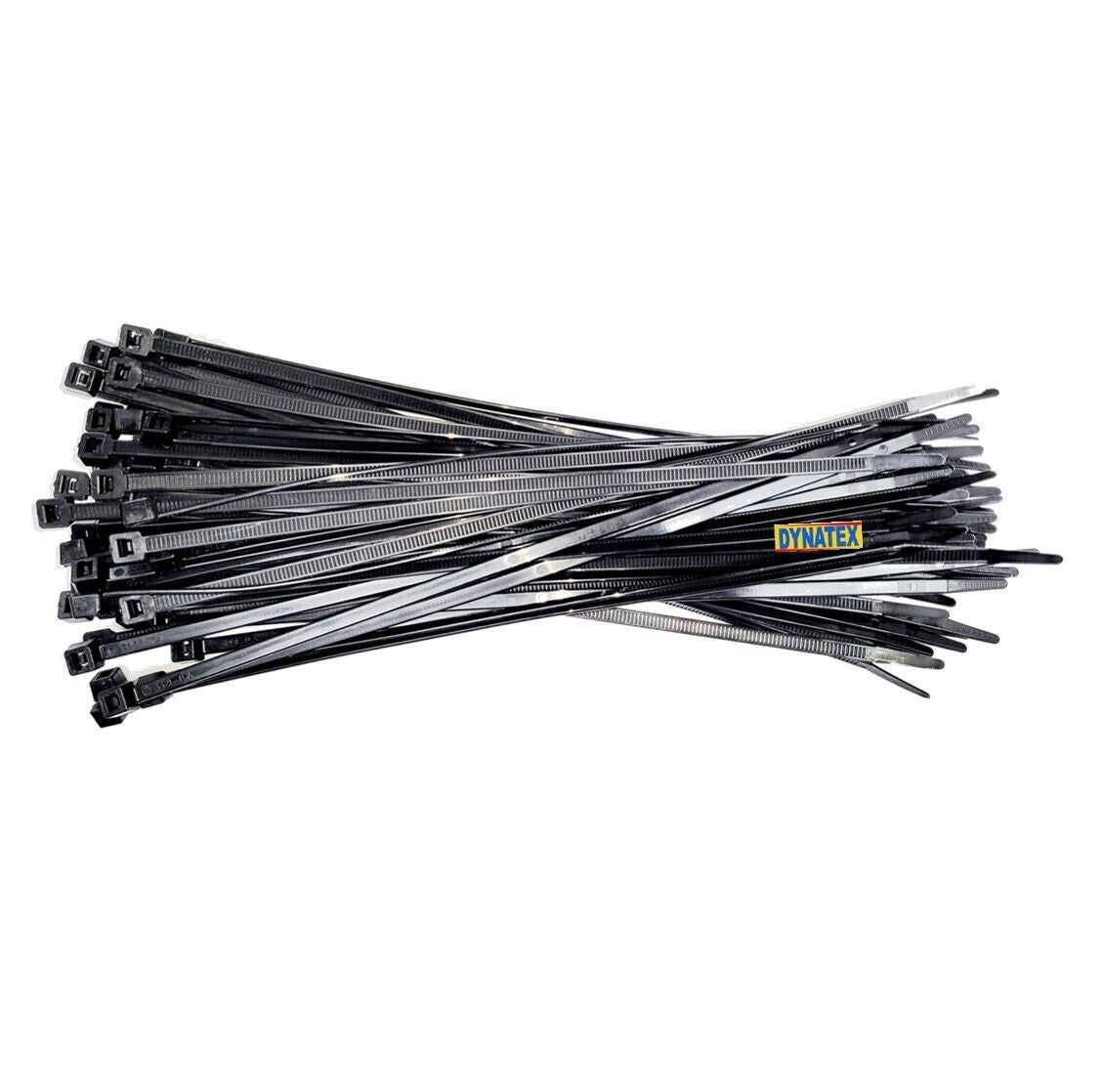 Cable Zip Ties 100 Secure Strap Black Plastic 200mm x 2.5mm Cable Heavy Duty