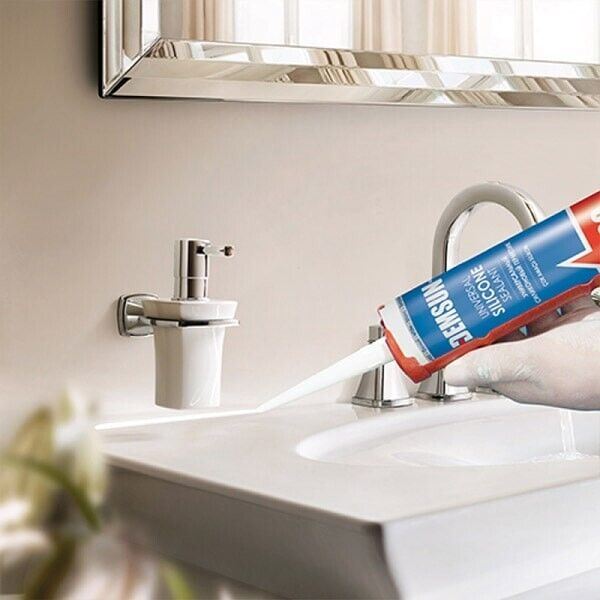 Bathroom Kitchen Waterproof Silicone Sealant Grey High Mould Resistant 280ml