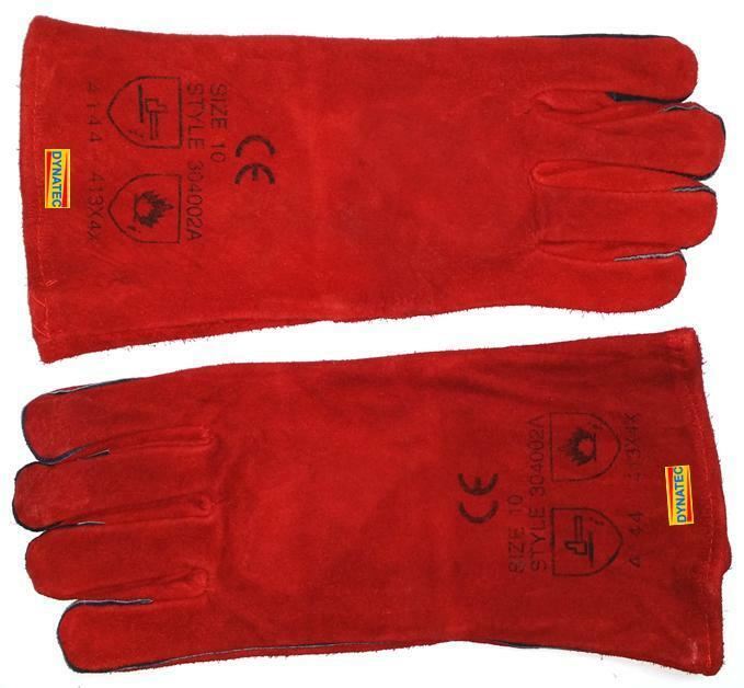 Welding Gloves 2 Pairs Log Fire Wood Burner Glove Stove Welders Gauntlet Hi Heat