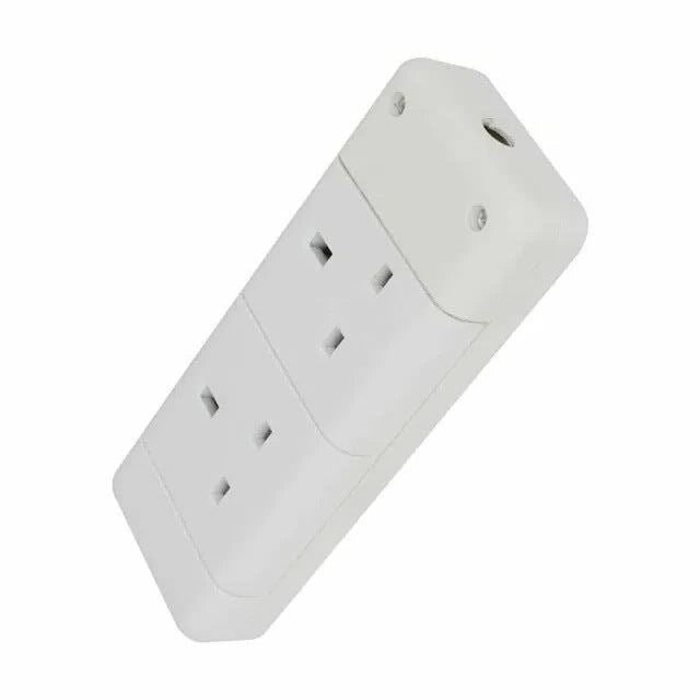 Twin Socket 13 Amp Electric Hard 13A Heavy Duty Mains Electrical 3 Pin White