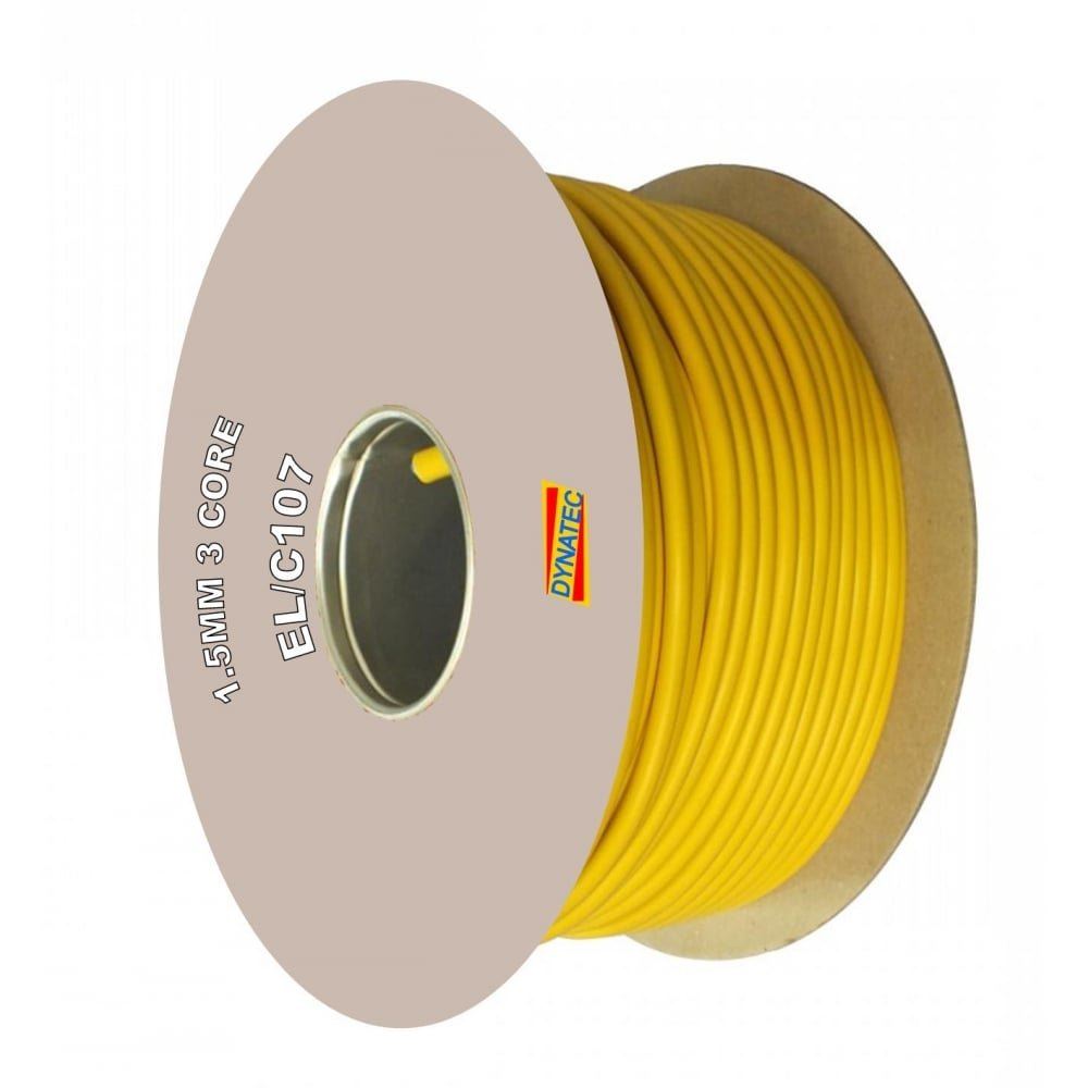 Arctic Cable 100 Meter Coil 1.5mm Artic Metre Yellow 110 V Volt 3 Core 16 Amp to 13 Amp M Extension Reel DX/3001386