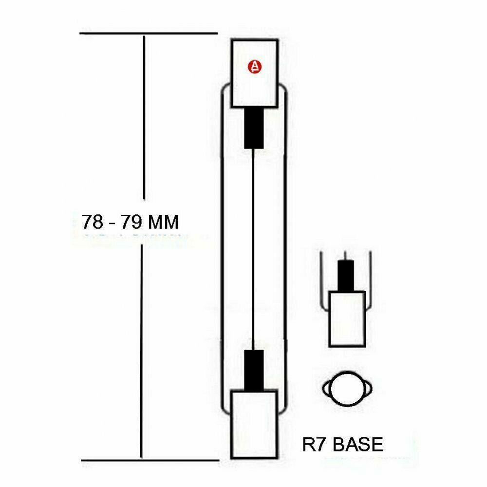 5 Linear Halogen Bulb 120W 240V Tungsten R7S J78 78mm Long Tube C Class 5 Pack