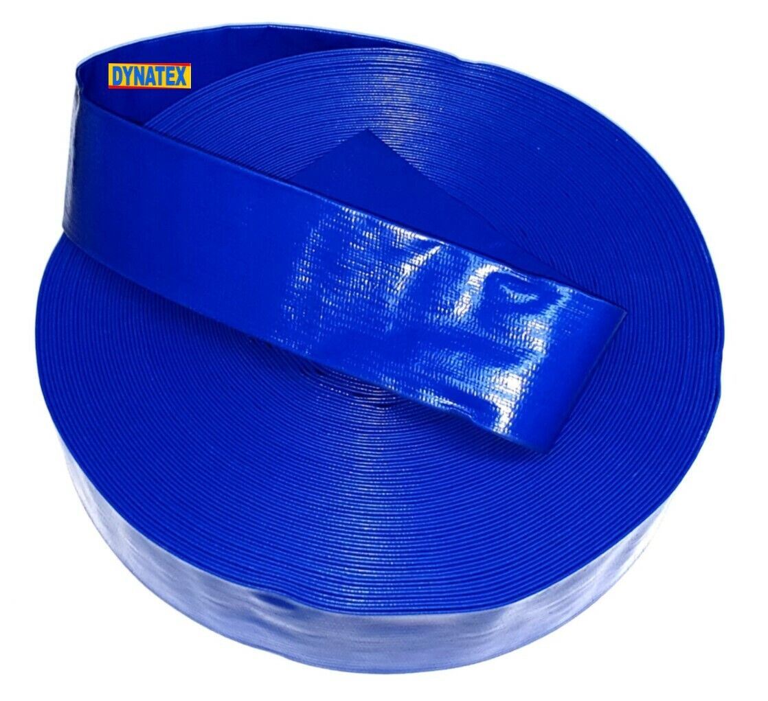 DX/1402515 Layflat Hose 3" Inch Discharge Water Pump Hose 76mm X 10M 10 Metre Drainage Irrigation