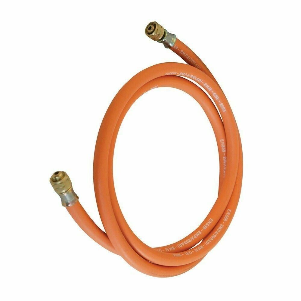 Butane Propane Gas Hose 2M 2 Metre 20 Bar With 3/8" 10mm Female L/H Thread BBQ