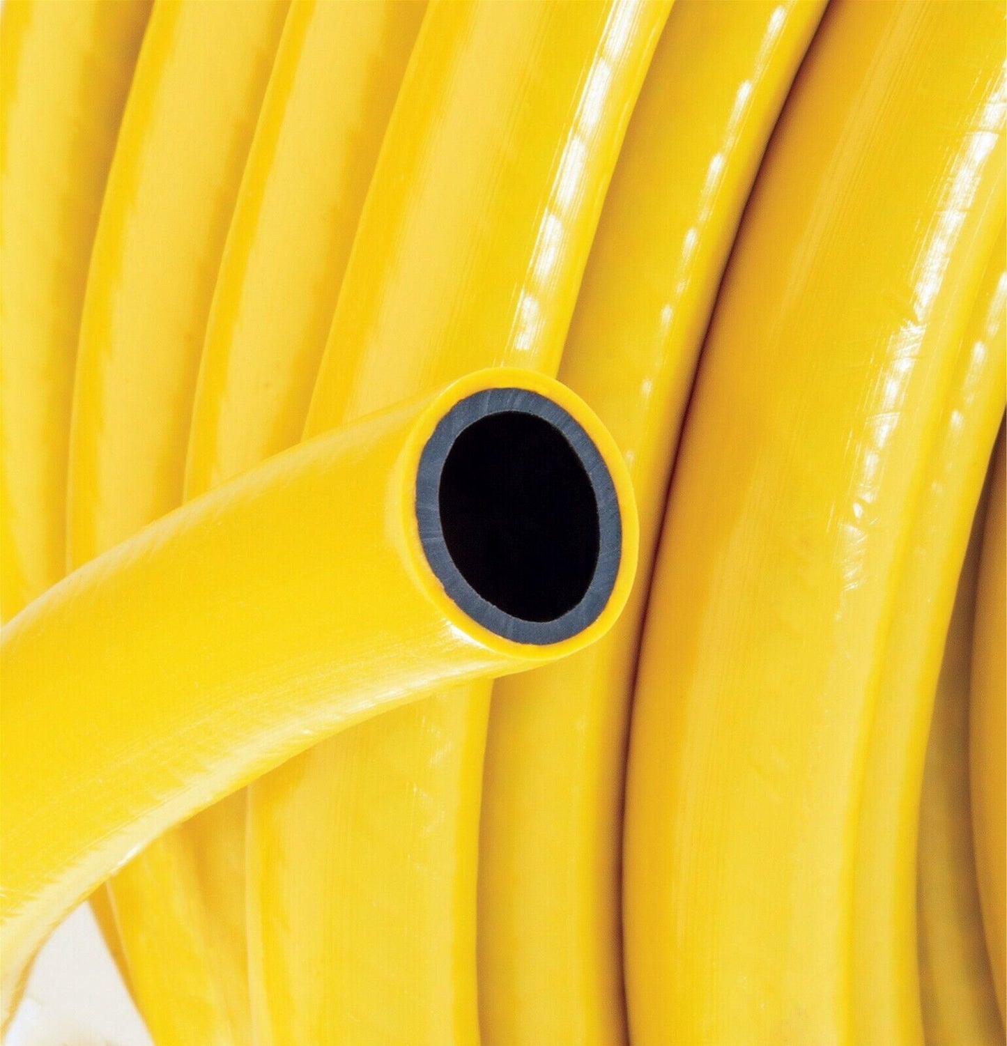 Yellow Garden Hose Pipe - 50 Metre Reinforced Anti-kink Water Hosepipe Watering