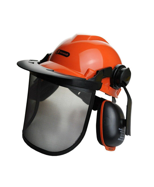 Chainsaw Safety Helmet Metal Mesh Full Visor Forestry Ear Defender DX/1000288