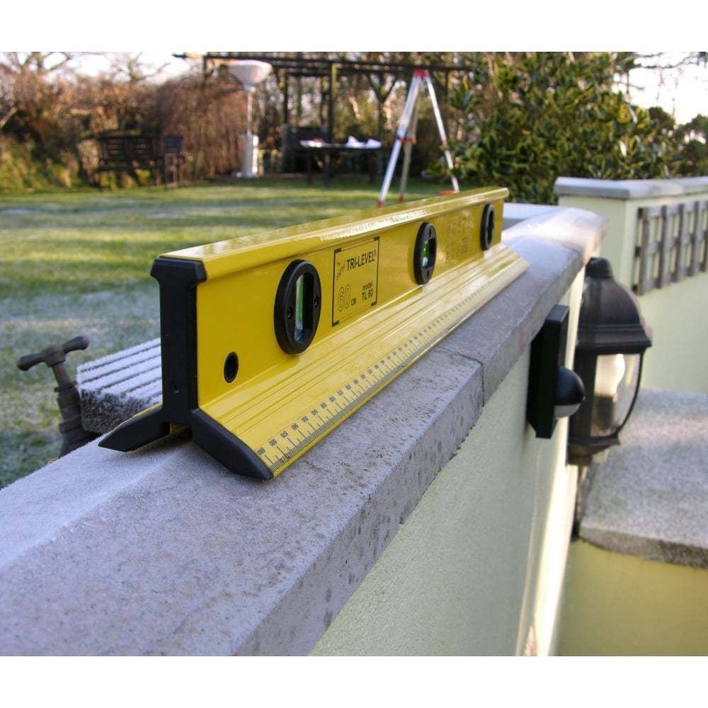 Spirit Level 3ft 36" Tri Beam 914mm Coping Stone Builders Aluminium 3 Vial Ruler