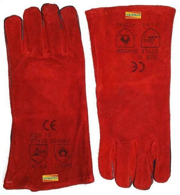 Welding Gloves Log Fire Wood Burner Glove Stove Welders Gauntlet Hi Heat Gloves