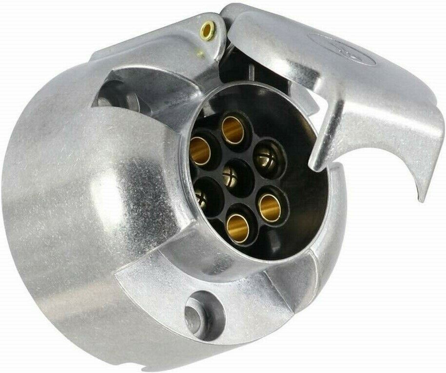 12 V Type N 7 Pin Metal Plant Trailer / Caravan Towing Socket Motorhome NEW