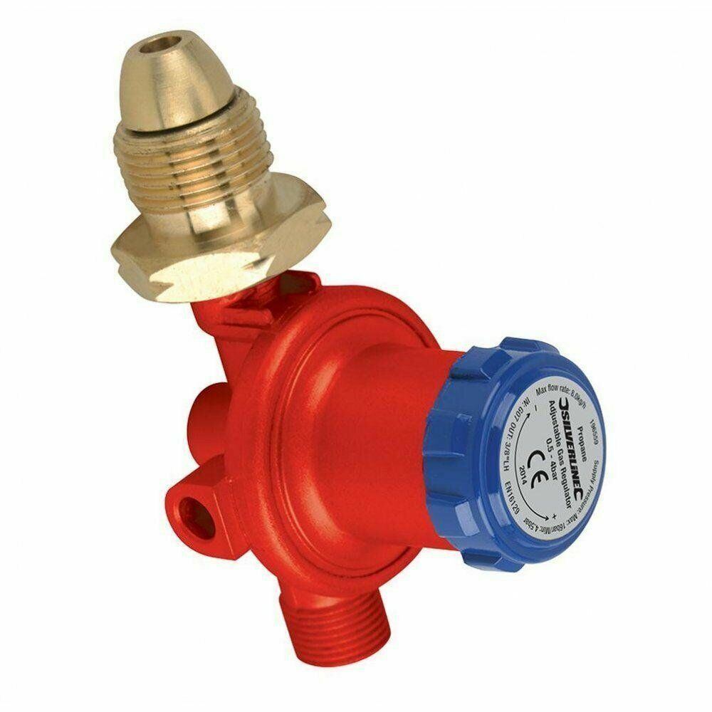 LPG Gas Hose Regulator Propane Bottle 0.5-4 Bar 6mm Tail Barbecue Heater NEW