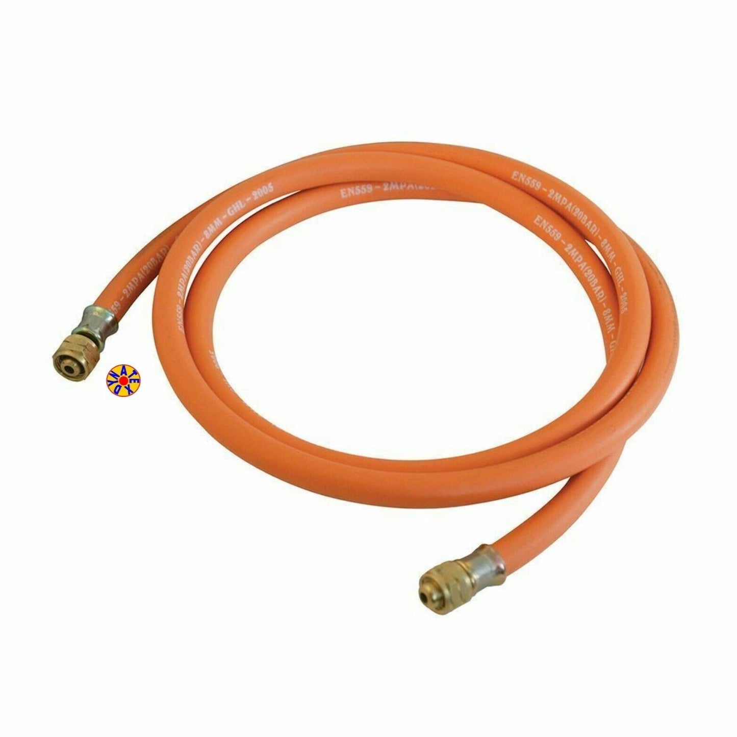 Butane Propane Gas Hose 2M 2 Metre 20 Bar With 3/8" 10mm Female L/H Thread BBQ