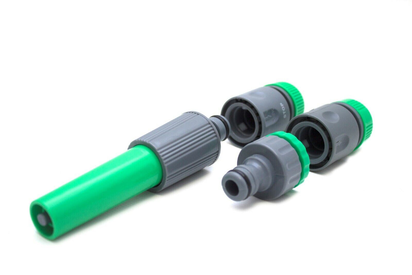 Garden Hose Pipe 50M Spray Nozzle Tap Connector Set Hosepipe Reel 50 Metre Green