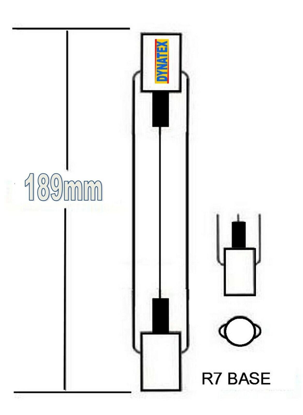 Linear Halogen Bulb 750W High Power 189mm 240V Security Floodlight R7S K3 Lamp 3001817