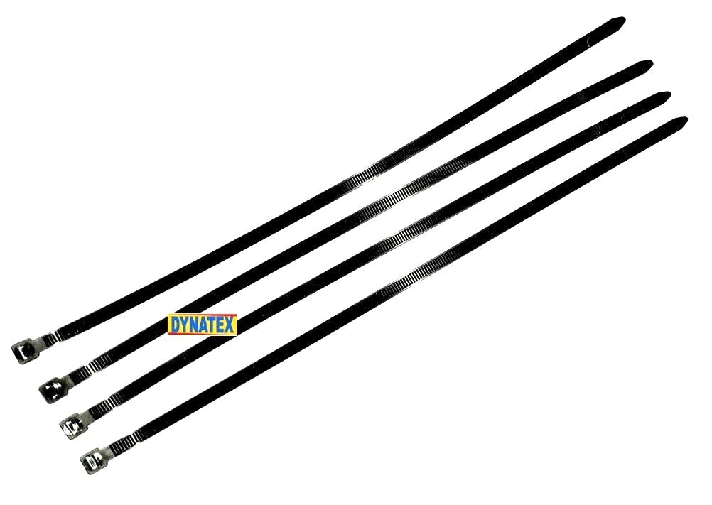 Cable Zip Ties 100 Secure Strap Black Plastic 370mm x 4.8mm Cable Heavy Duty