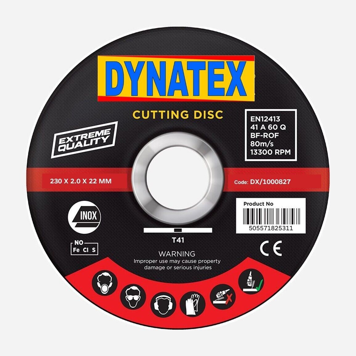 Cutting Disc Ultra Thin 20 Stainless Steel 230mm x 2mm x 22.2mm ID Metal