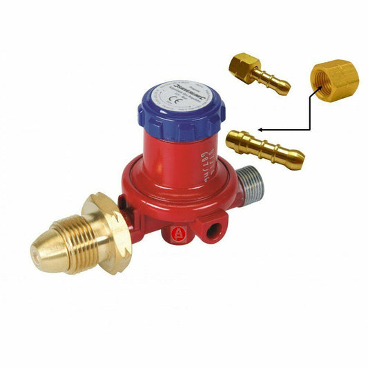 LPG Gas Hose Regulator Propane Bottle 0.5-4 Bar 8mm Tail Barbecue Heater NEW