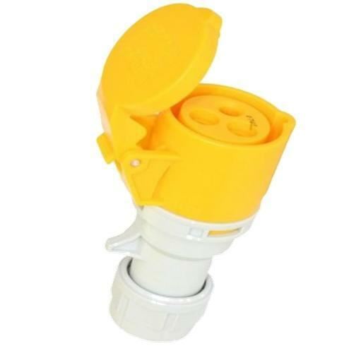 Trailing Socket 32 Amp 3 Pin 110V Coupler Yellow Site Ceeform IP44 Outdoor PCE