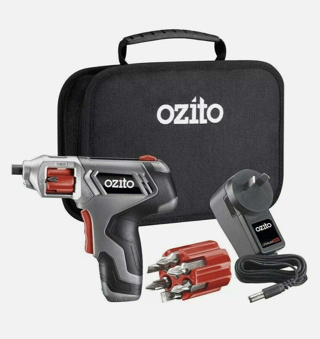 Cordless Screwdriver Lock and Load Auto Screwdriver 3.6V 1.5Ah Li-Ion Ozito NEW