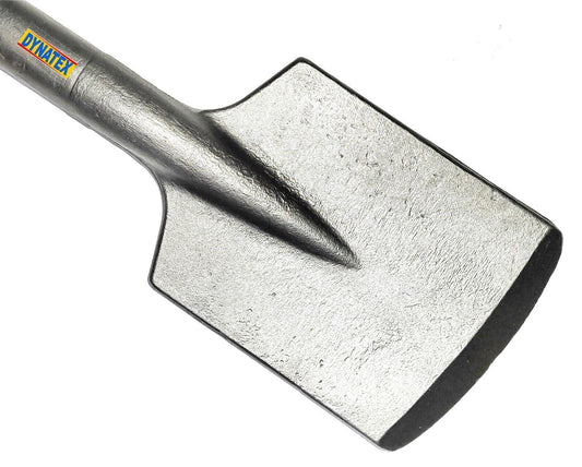 1 1/4" Clay Spade Breaker 140mm Wide Steel Demolition 32mm Hex Shank Hydraulic Air DX/2101073