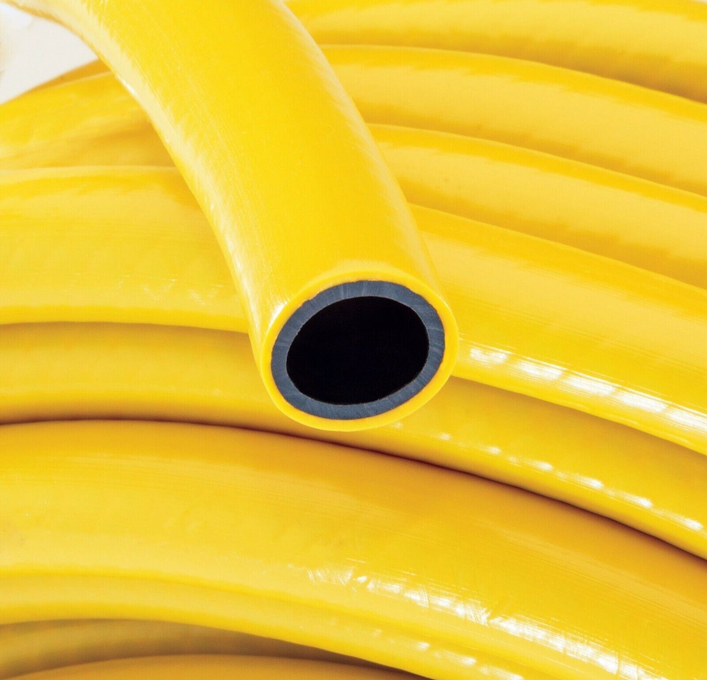 Garden Hose Pipe 30M Spray Nozzle Tap Connector Set Hosepipe Reel 30Metre Yellow 1402755 1x18/32