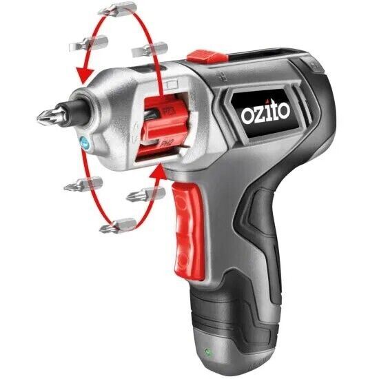 Cordless Screwdriver Lock and Load Auto Screwdriver 3.6V 1.5Ah Li-Ion Ozito NEW