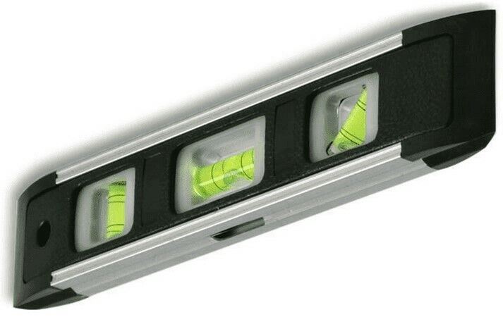 Magnetic Torpedo Spirit Level Lightweight Small Brick Line 3 Vials Scaffold 9"