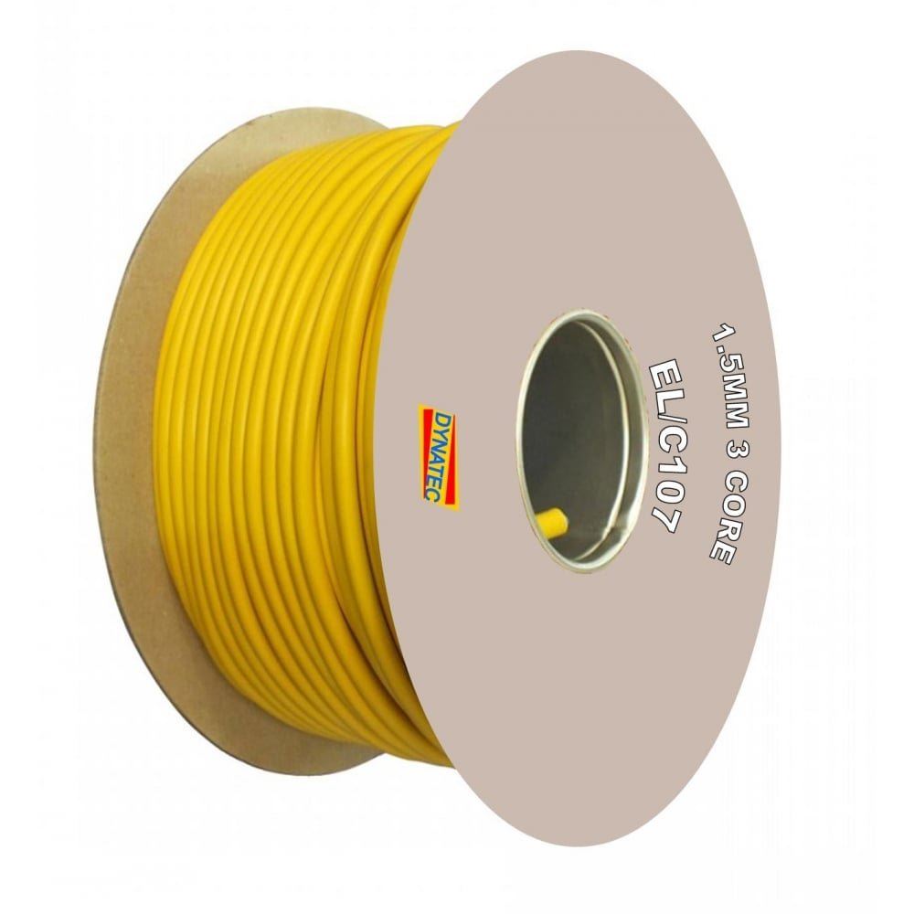 Arctic Cable 100 Meter Coil 1.5mm Artic Metre Yellow 110 V Volt 3 Core 16 Amp to 13 Amp M Extension Reel DX/3001386