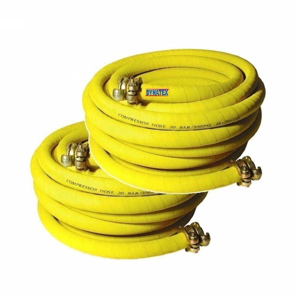 Compressor Air Rubber Hose 3/4" Plant Breaker 2X 15 M Meter and Couplings (50ft)