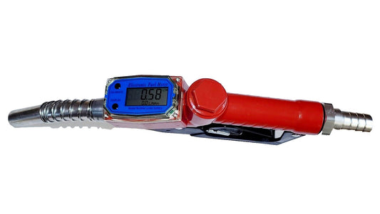 Fuel Gun Hose Trigger Diesel Nozzle Manual Automatic Meter Digital Red Black [Red Automatic & Digital Meter 1401018