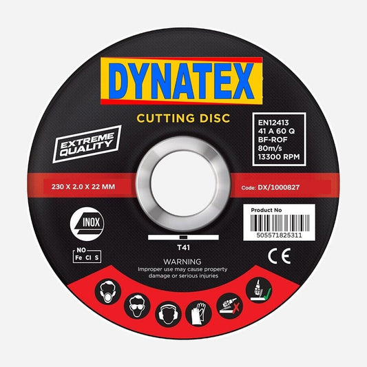 Cutting Disc Ultra Thin Single Stainless Steel 230mm x 2mm 22.2mm ID Bore Metal