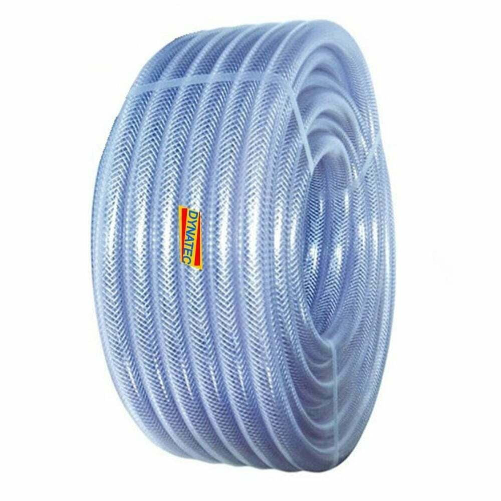 1/4" Dump-hose Powerflush 6mm Powerflushing Clear Braided Water Compressor NEW