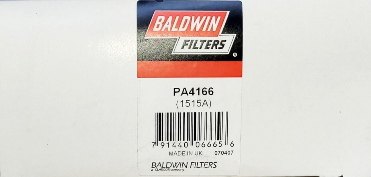 Air Filter PA4166 Baldwin Genuine Fits Bomag BT60/4 Hatz 1D30 1D40 1D50  104455