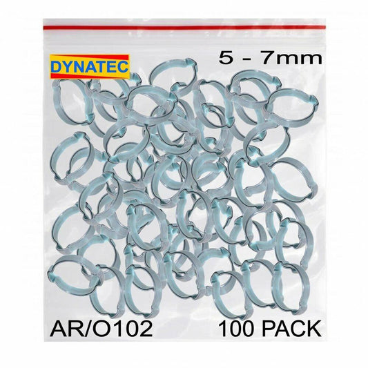 O-clip 5-7 mm 100 Pack Crimp Pinchers 2 Double Ear Hose Clip Gas LPG Welding NEW