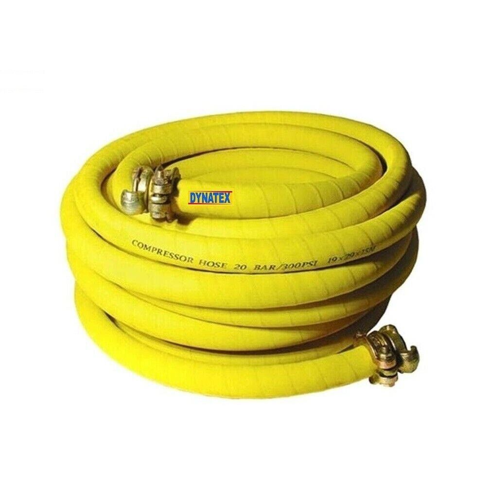 Compressor Air Rubber Hose 3/4" Plant Breaker 2X 15 M Meter and Couplings (50ft)