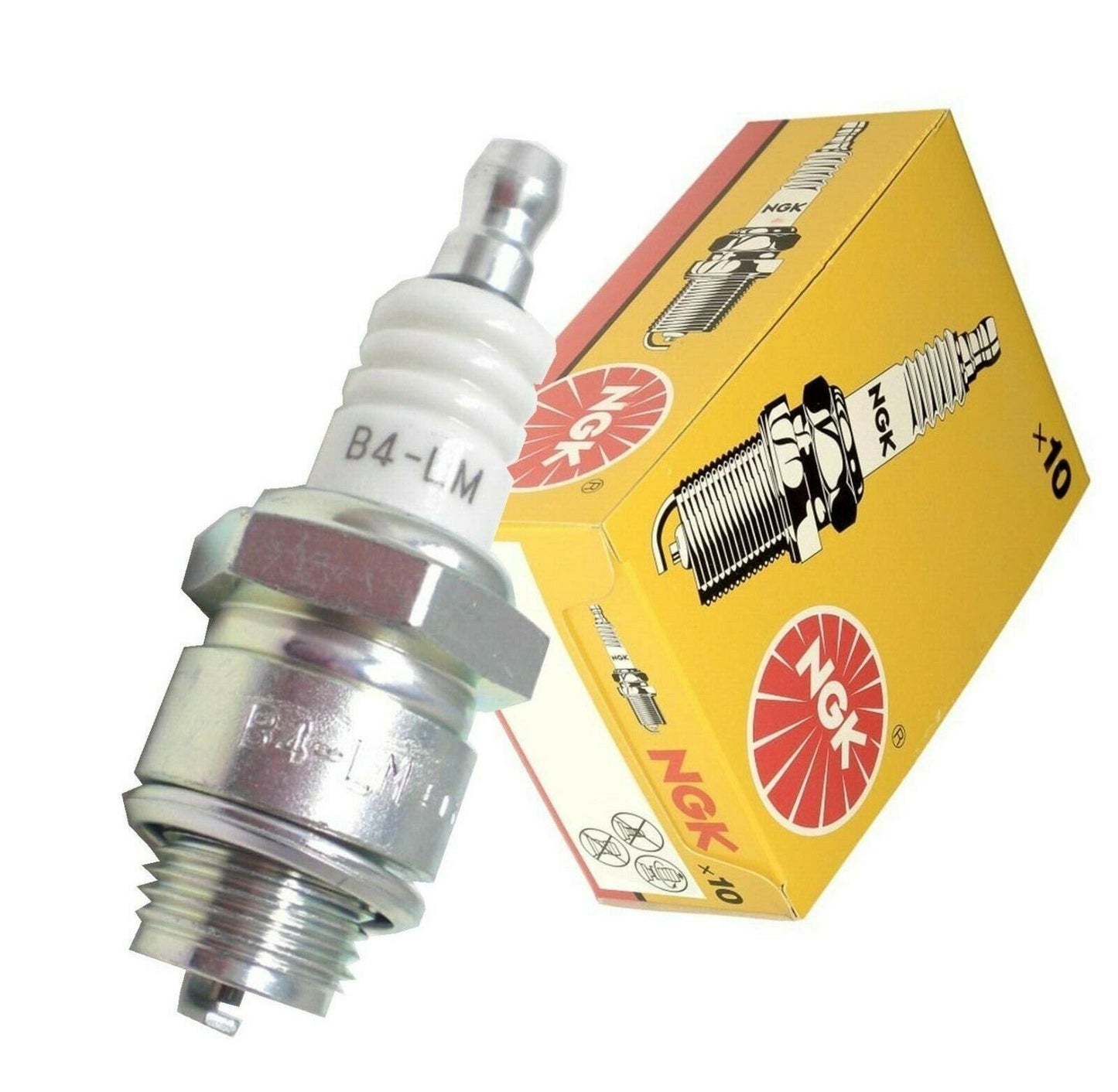 Spark Plug NGK B4-LM Genuine 3410 Fits Champion J17LM Lawnmower Engine B4LM