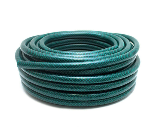 Garden Hose Pipe 30M Reinforced Braided PVC Watering Hosepipe Reel 30 Metre Green 1402741