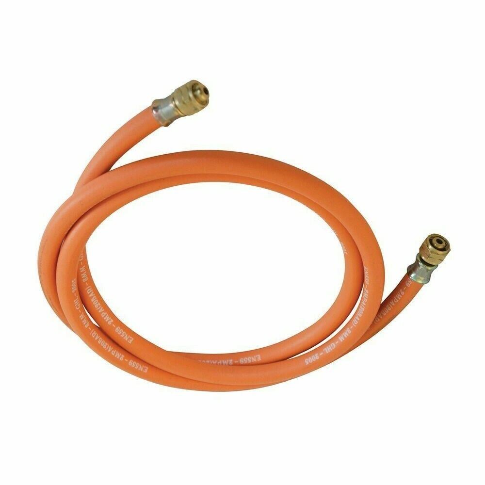 Butane Propane Gas Hose 2M 2 Metre 20 Bar With 3/8" 10mm Female L/H Thread BBQ