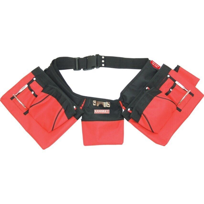 Tool Pouch Belt 6 Pockets Heavy Duty Double Nail Builders DIY Work