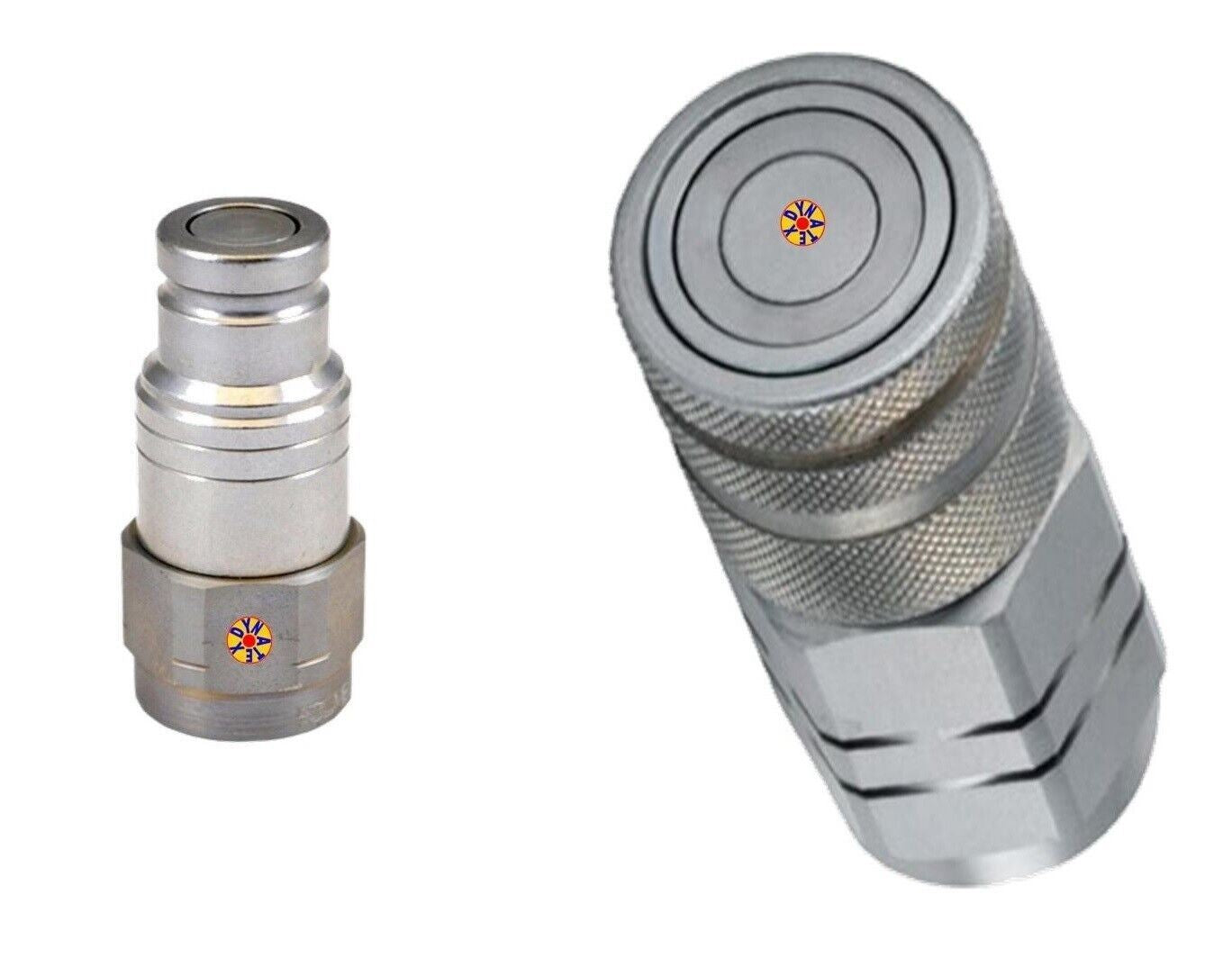 Flat Face Quick Release Hydraulic Coupling SET 1/2" BSP - Male & Female Couplers 1400878 1x82/83