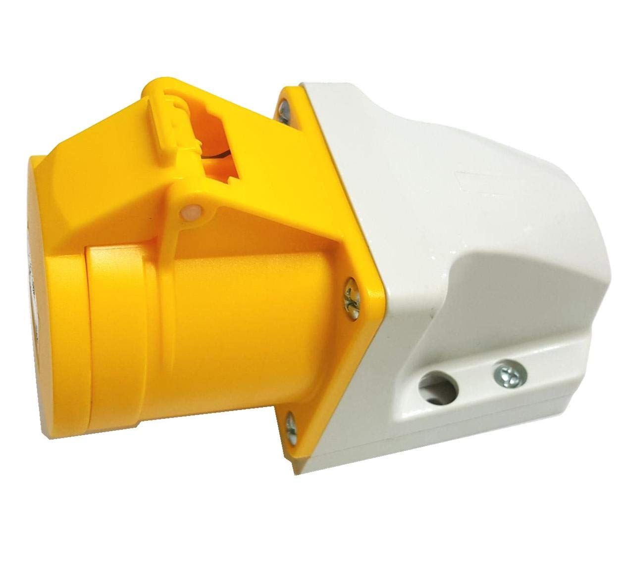 Trailing Plug and Wall Mount Socket 32 Amp 110 V  Site Plug 3 Pin PCE 110 Volt Yellow Hook Up EL/K1000B DX/3001750 NEW