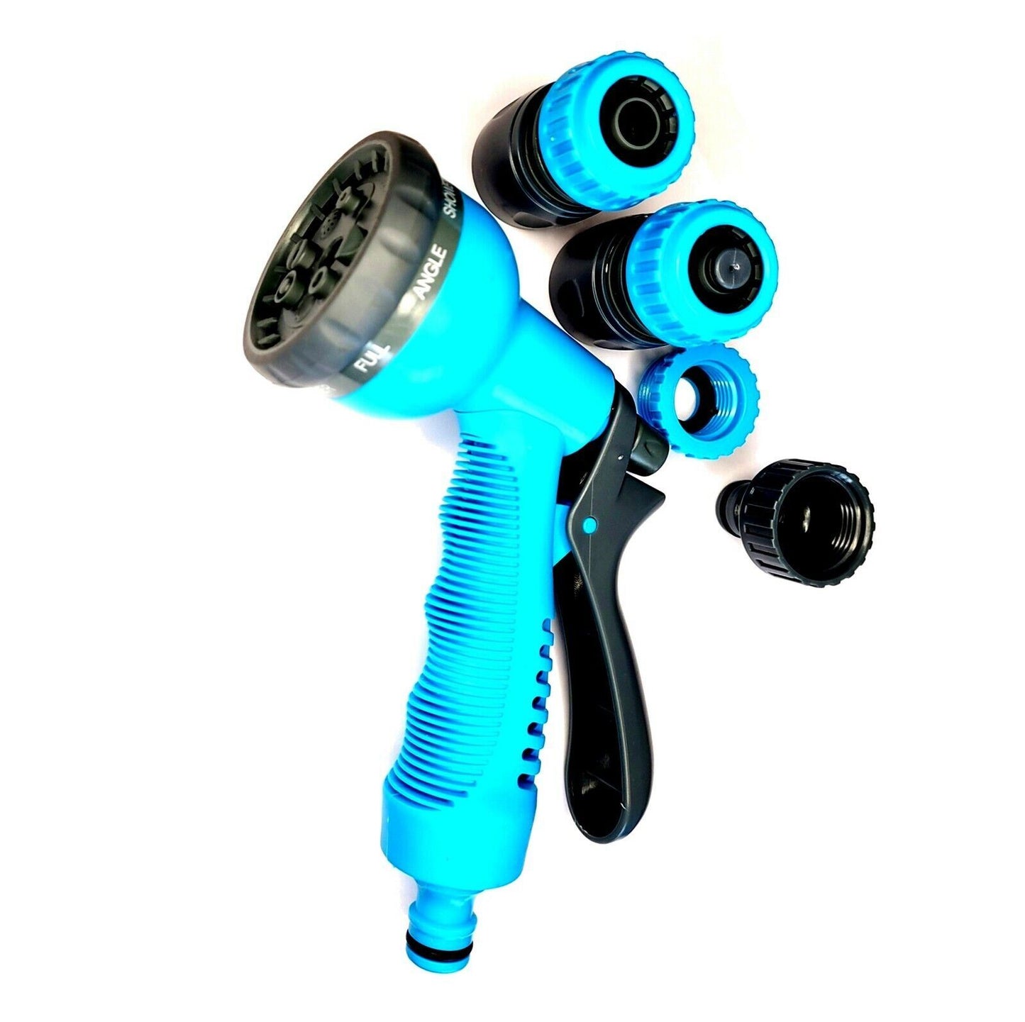 Garden Hose Spray Nozzle Gun Water Pipe 8 Multi Pattern Speed Click Connector 1402726