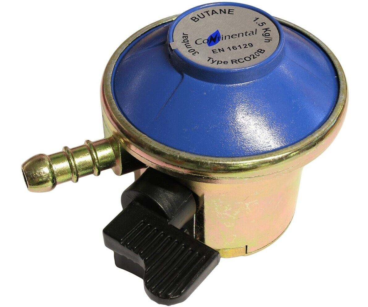 Butane Gas Regulator Fits Calor 20mm Clip On Bottle – Caravan Motorhome - BBQ