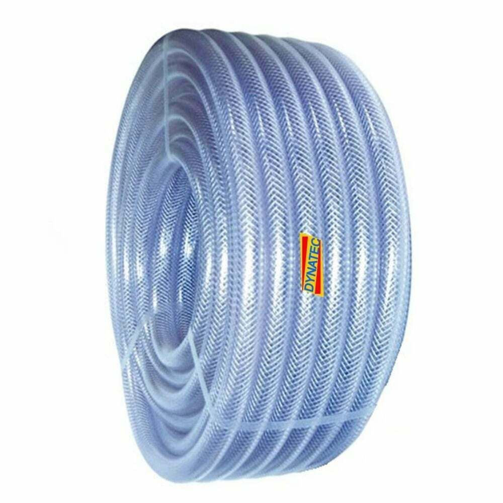 1/4" Dump-hose Powerflush 6mm Powerflushing Clear Braided Water Compressor NEW