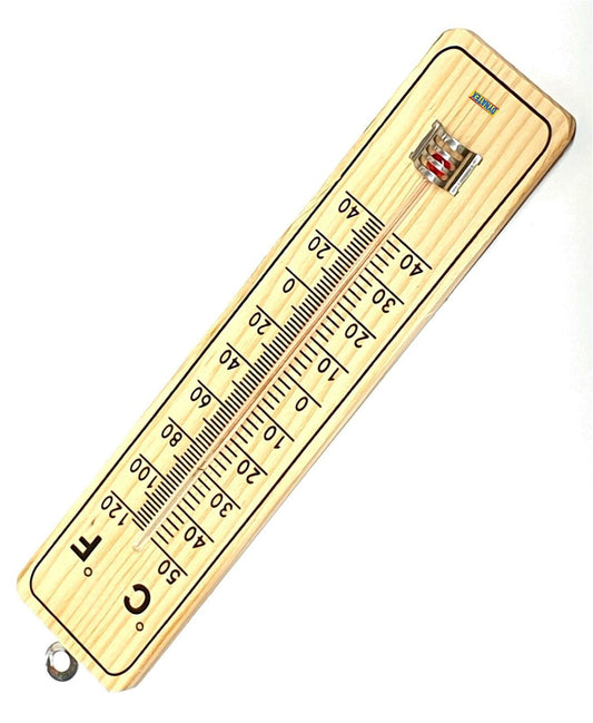 Wooden Garden Thermometer Wall Mount C Degrees Greenhouse Outdoor Indoor NEW