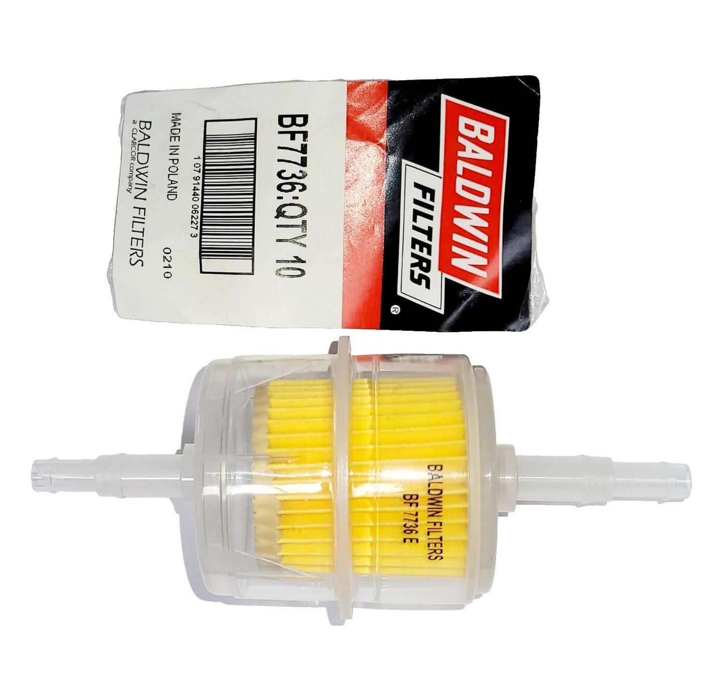 Fuel Filter BF7736 Genuine Baldwin Inline Fits Bomag, Case New Holland, Honda