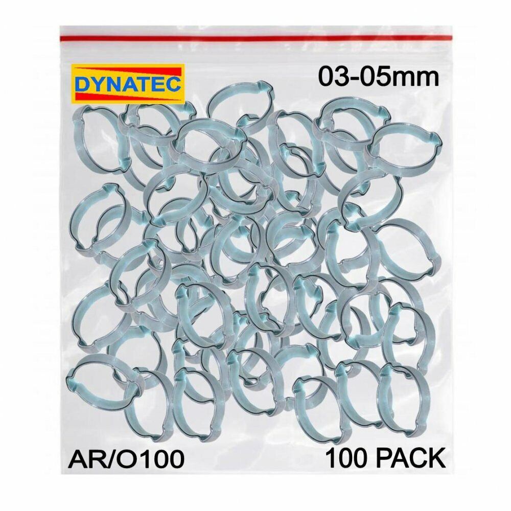 O-clip 3-5mm Crimp Pinchers Double 2 Ear Hose Clip 100pk LPG Welding NEW