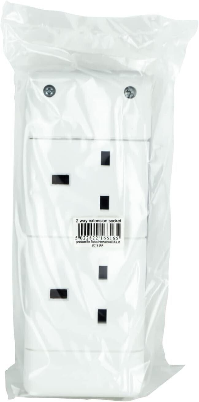 Twin Socket 13 Amp Electric Hard 13A Heavy Duty Mains Electrical 3 Pin White