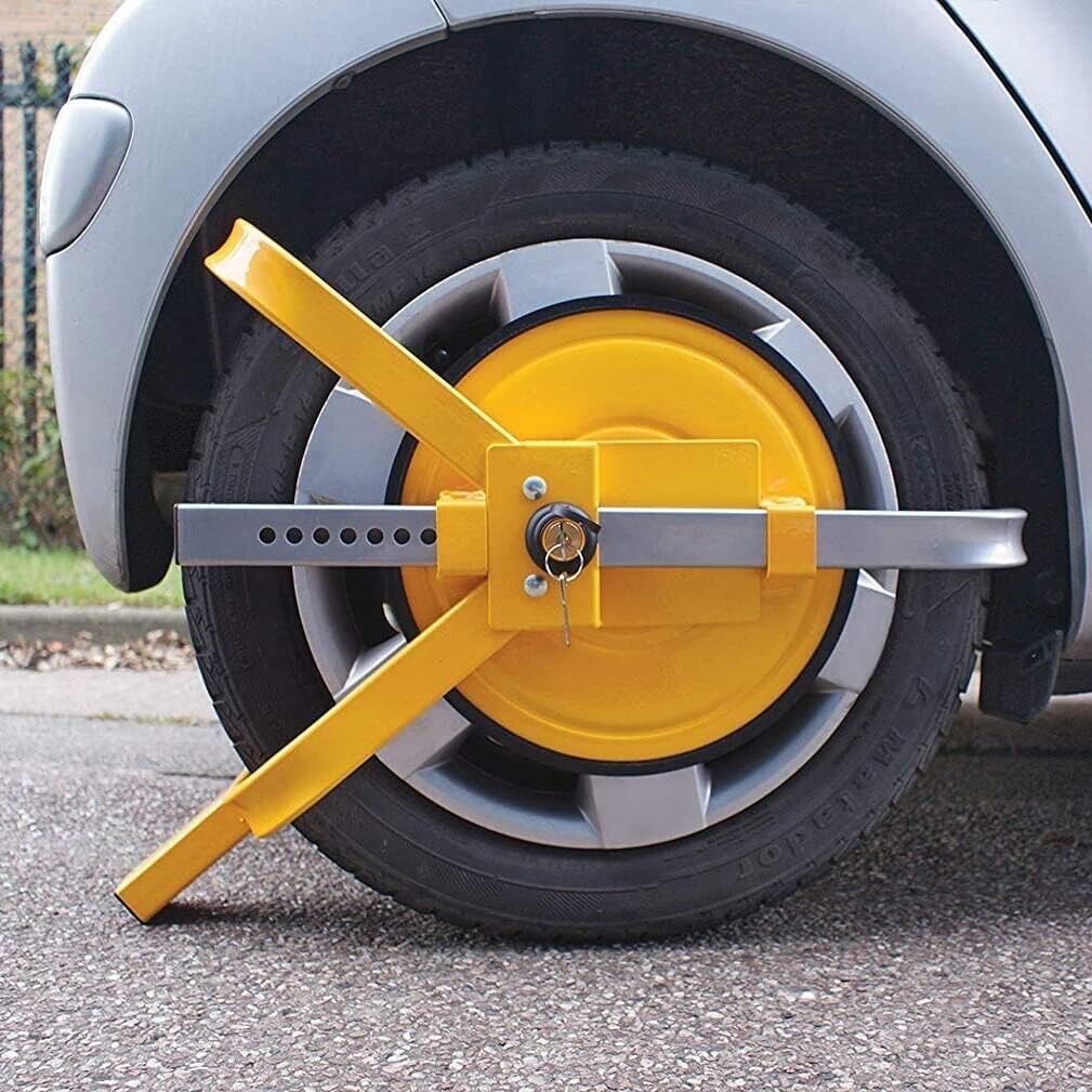 Wheel Clamp Full Face, Heavy Duty Clamp, Highly Visible, 2 Keys 3 Leg NEW