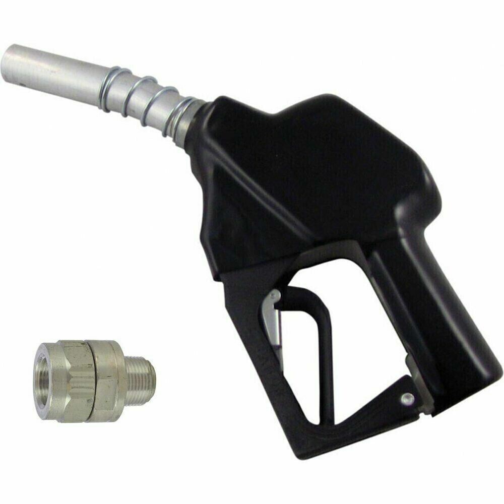 Fuel Gun Automatic Black and Swivel Hose Trigger Diesel Nozzle For Pump Delivery 1401016